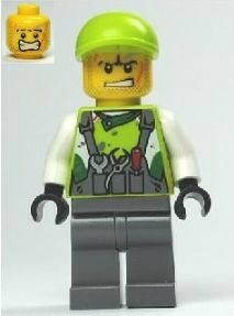 LEGO Minifigure-Crew Member 3-World Racers-WR014-Creative Brick Builders